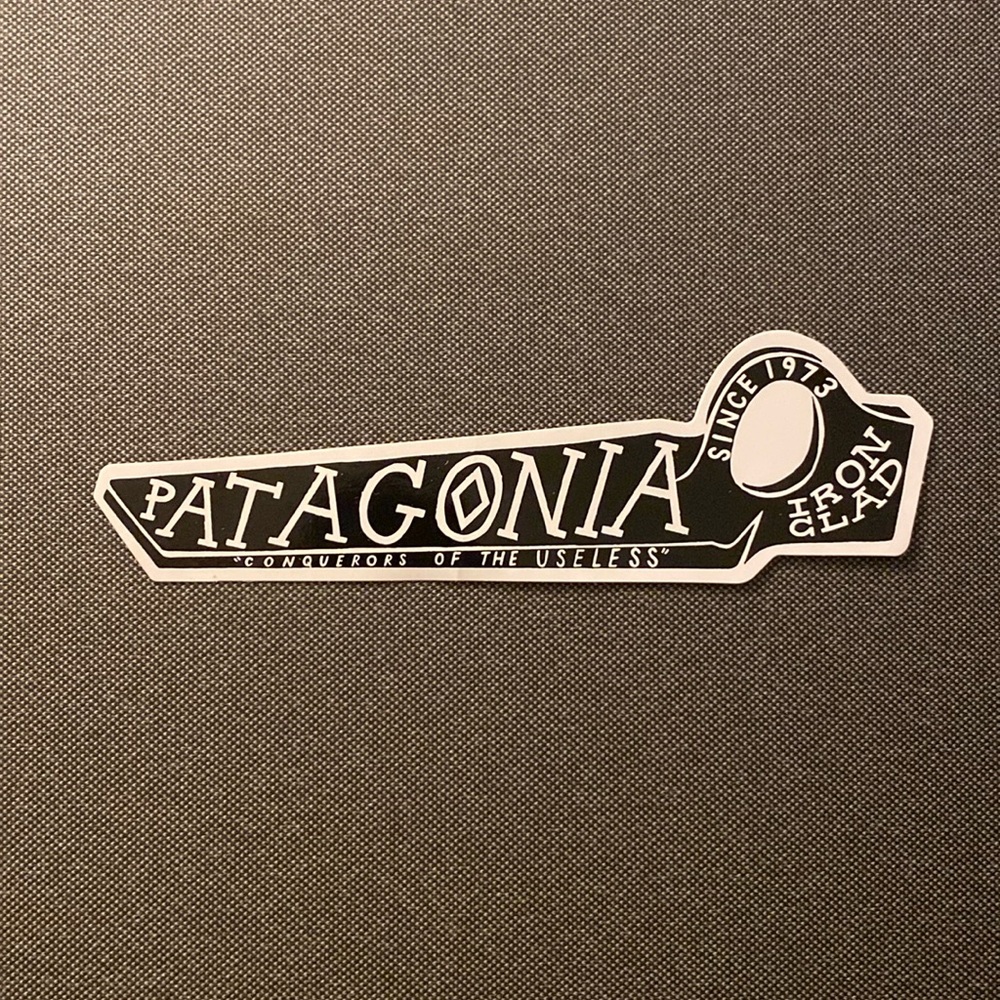 Patagonia climbing sticker - Conquerors of the useless - Iron Clad